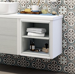 Акватон Тумба Брук 40 с открытой полкой, дуб латте – фотография-3